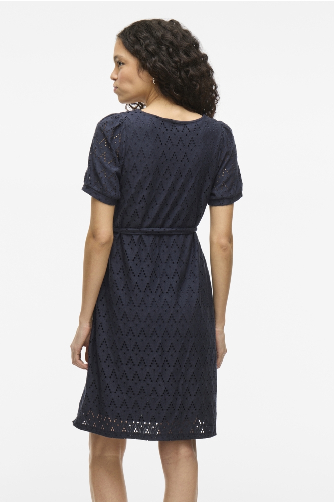 VIAMALINA V-NECK S/S DRESS/PB 14104111 NAVY BLAZER